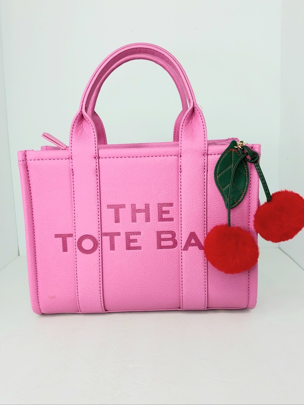 The Tote‎ Bag Pebbled Leather Tote Bag With Wallet, NWT, Pink